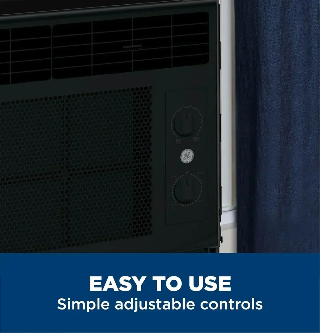 GE Window Air Conditioner Unit 6,000 BTU for Small Rooms up to 250 sq ft. with Adjustable Fan wourant