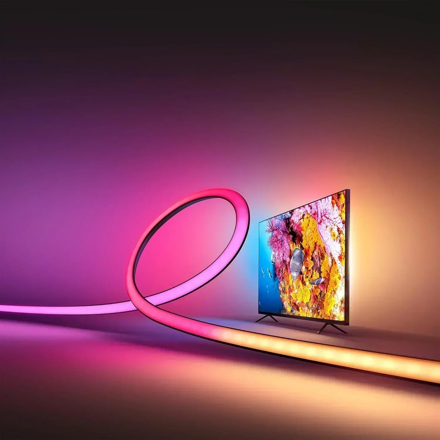 65-inch smart TV light strip flowing color-changing LED light strip backlight synced wourant