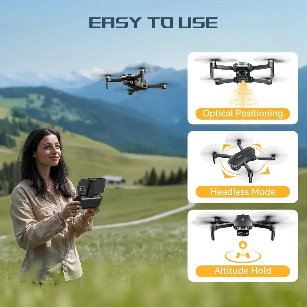 Adult Brushless Motor Drone with Camera 4K UHD Long Range FPV Video wourant