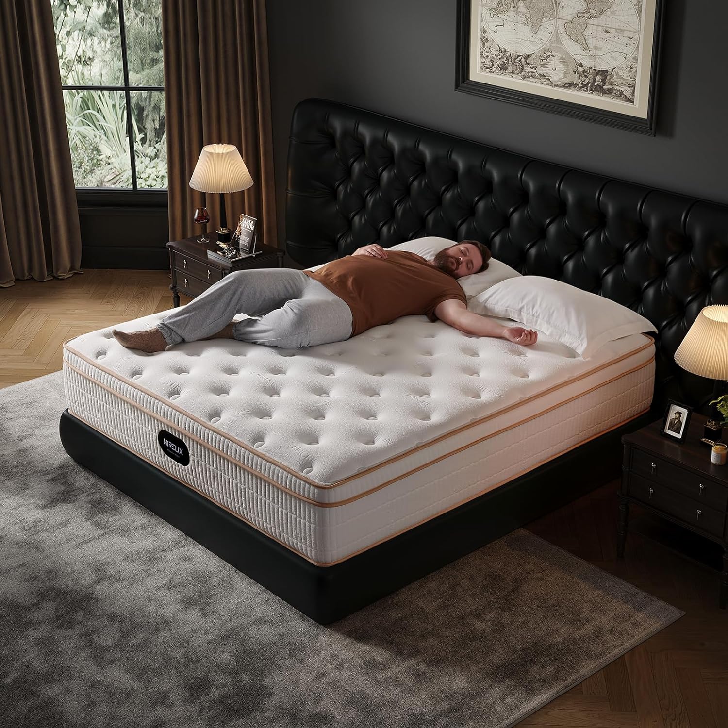 14-inch queen-size hybrid mattress with cooling gel memory foam and zoned pocket springs wourant