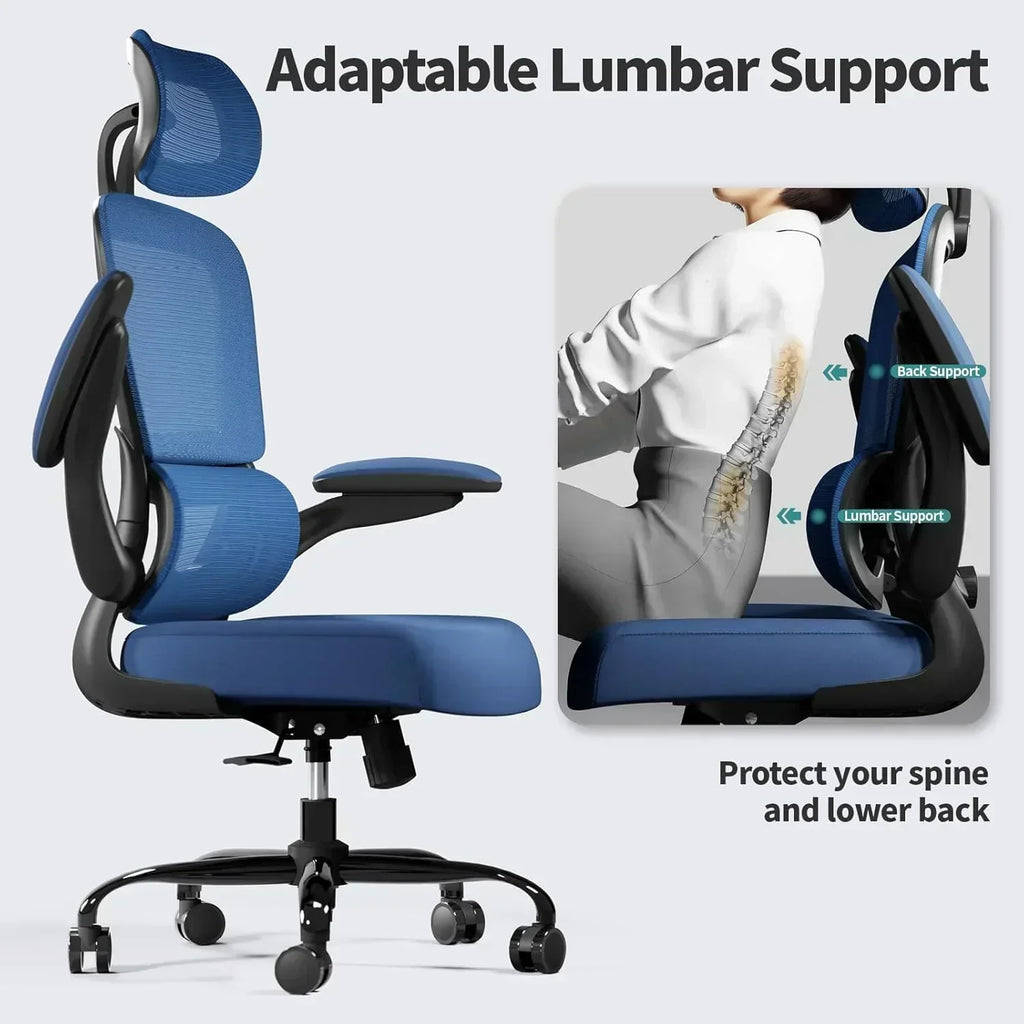 Office Chair Ergonomic Desk Chair 330 lbs Home Mesh Desk Chair Comfortable Gaming Chair wourant