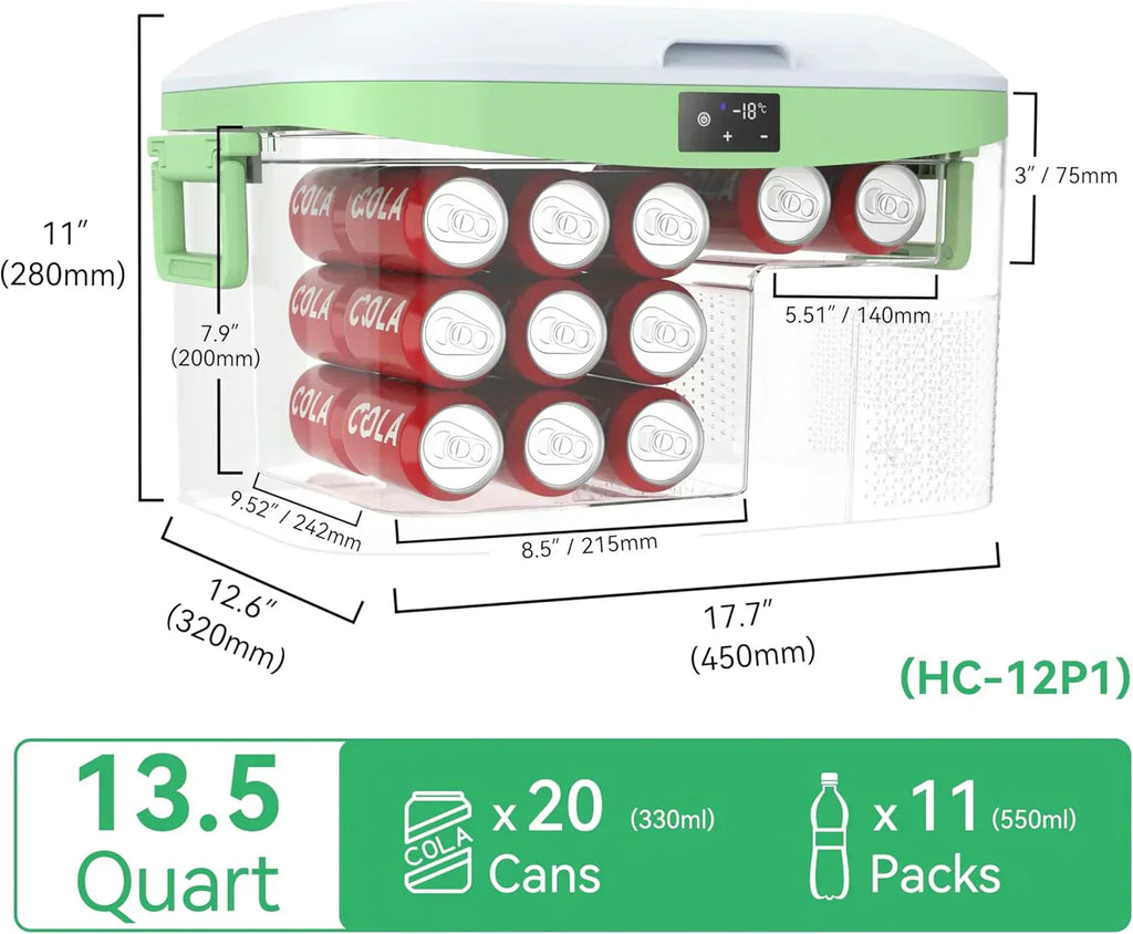 Car Fridge Portable 12 Volt Refrigerator 23 Quart (22 Liter) Freezer Compressor Cooler 12V/24V wourant