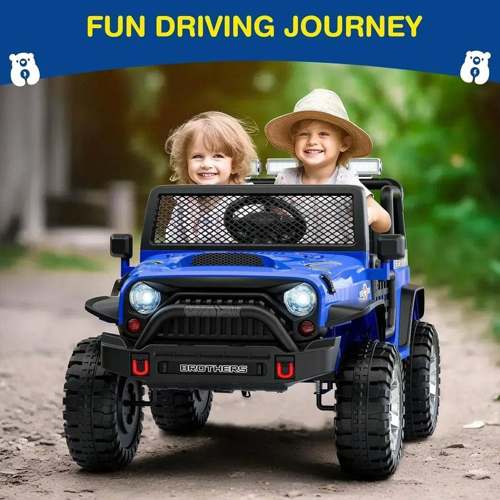 L8 Ride On Car 2 Seater 12V Kids Electric Car Remote Control 4-Wheel Suspension Bluetooth Speaker wourant