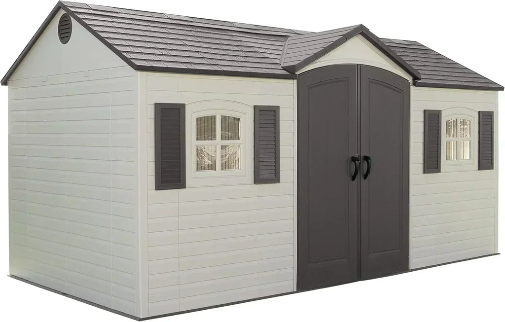 Lifetime 6446 Outdoor Storage Shed 8 x 15 Foot Desert Sand wourant