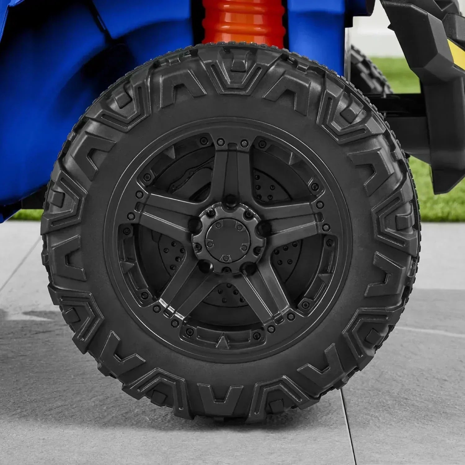 Children's black UTV electric children's car wourant