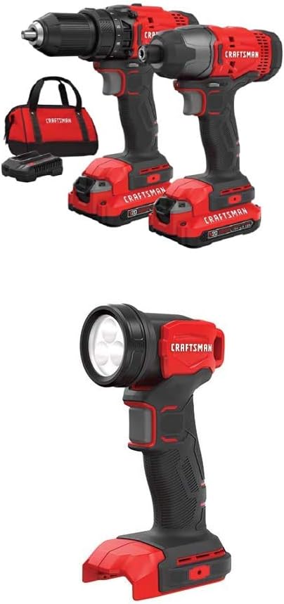 V20 MAX Cordless Drill and Impact Driver Power Tool Combo Kit with 2 Batteries and Charger wourant