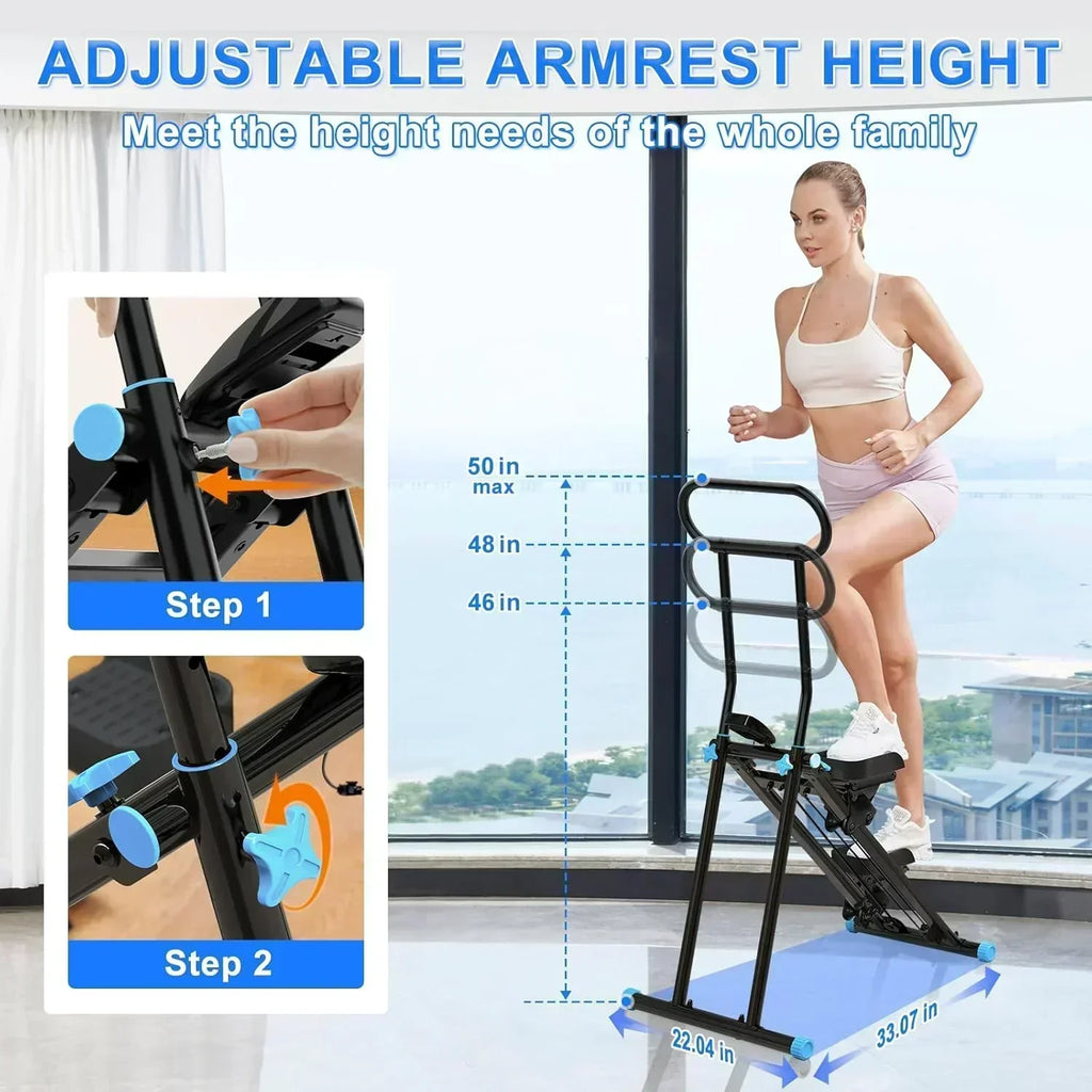 Stair Stepper for Home Gym Folding Vertical Climber Cardio Exercise Machine Stair Climber wourant