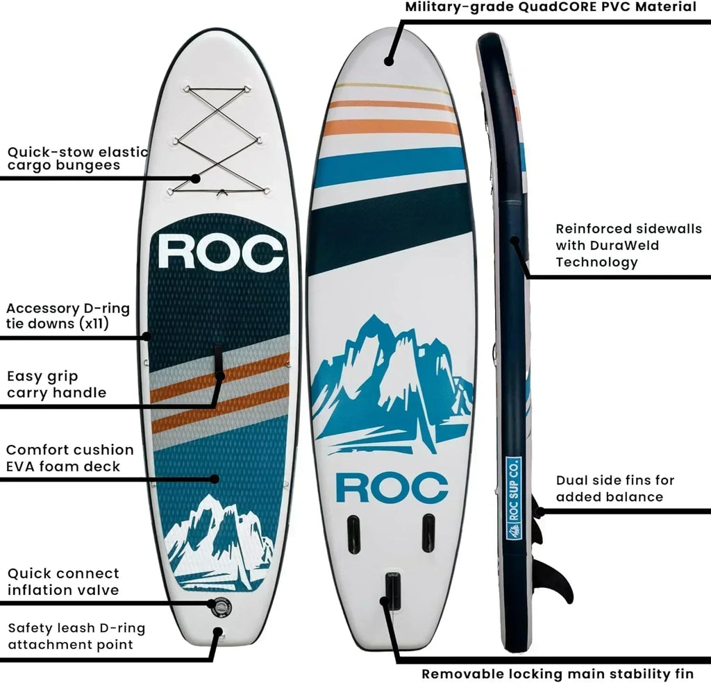 ROC inflatable stand-up paddle board SUP paddle board accessories Anti-slip comfortable deck wourant