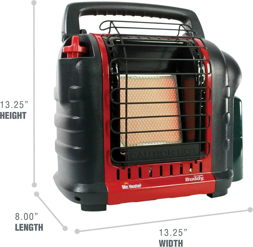 Portable Propane Radiant Heater 4000-9000 BTU for campers workshops patios and more wourant