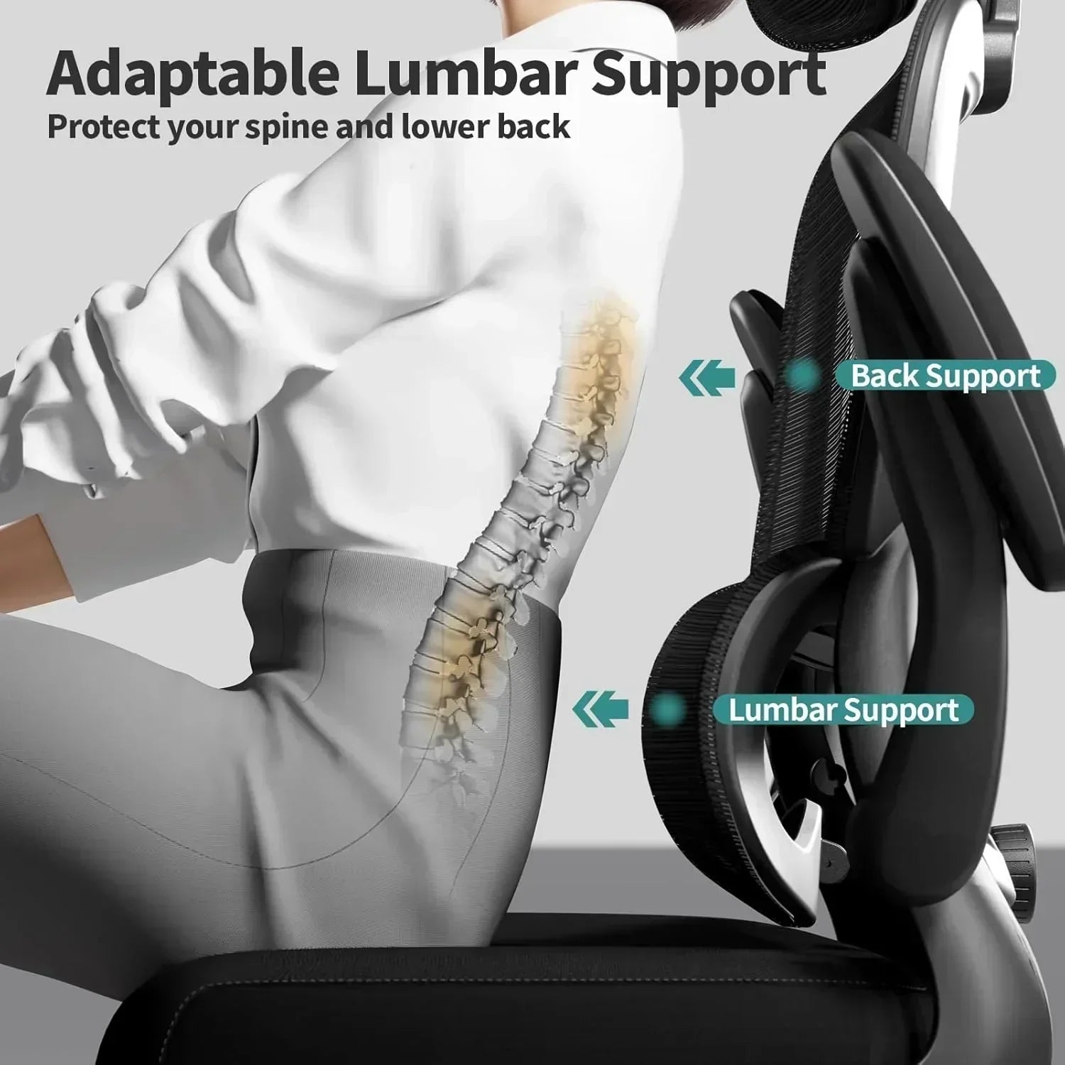 TRALT Office Chair Ergonomic Desk Chair 330 lbs Home Gaming Chair with Wheels wourant