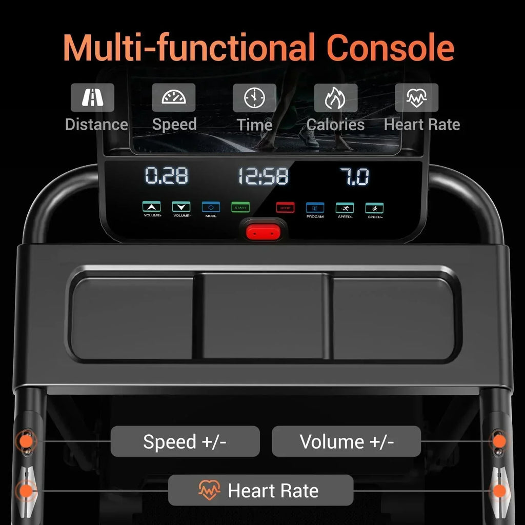 Home Treadmill 15% Incline Treadmill 3.0 hp Quiet Brushless Dual Cushion System wourant