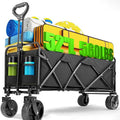 Foldable 4-wheel cart foldable 37 inches long 480 lb capacity heavy-duty beach cart wourant