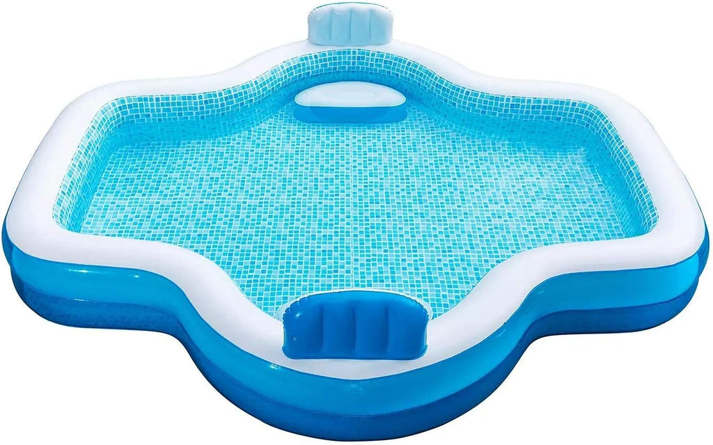 Member's Mark Elegant Family Pool 10 Feet Long 2 Inflatable Seats with Backrests wourant