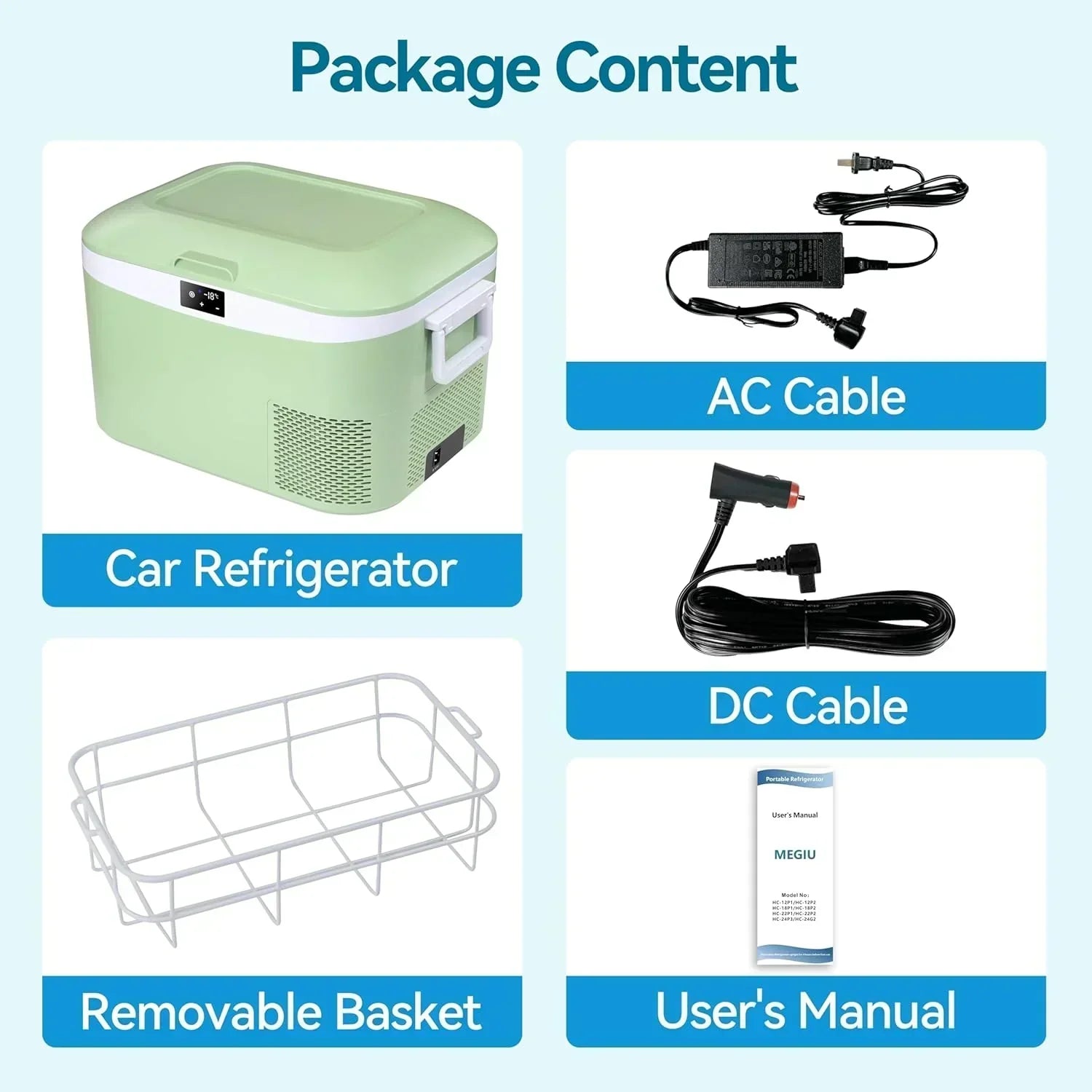 Car Fridge Portable 12 Volt Refrigerator 23 Quart (22 Liter) Freezer Compressor Cooler 12V/24V wourant