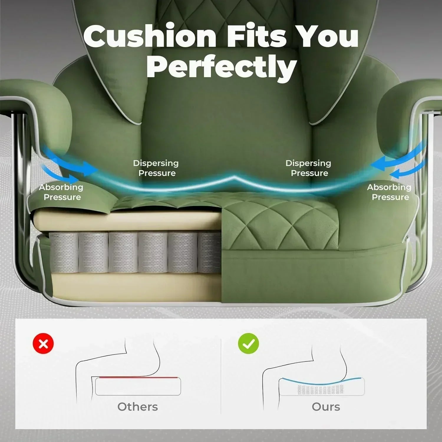 Large high back office chair high back leather gaming chair with footrest wourant