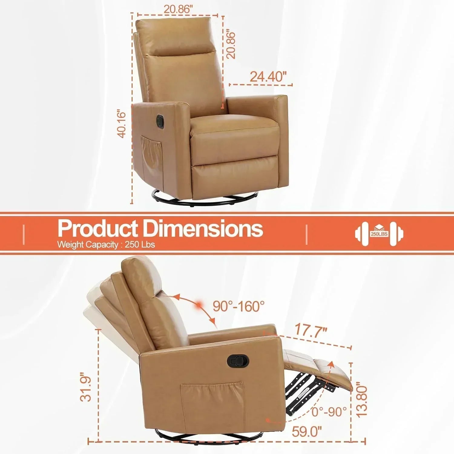 Adult massage recliner adjustable home theater seat modern fabric recliner wourant