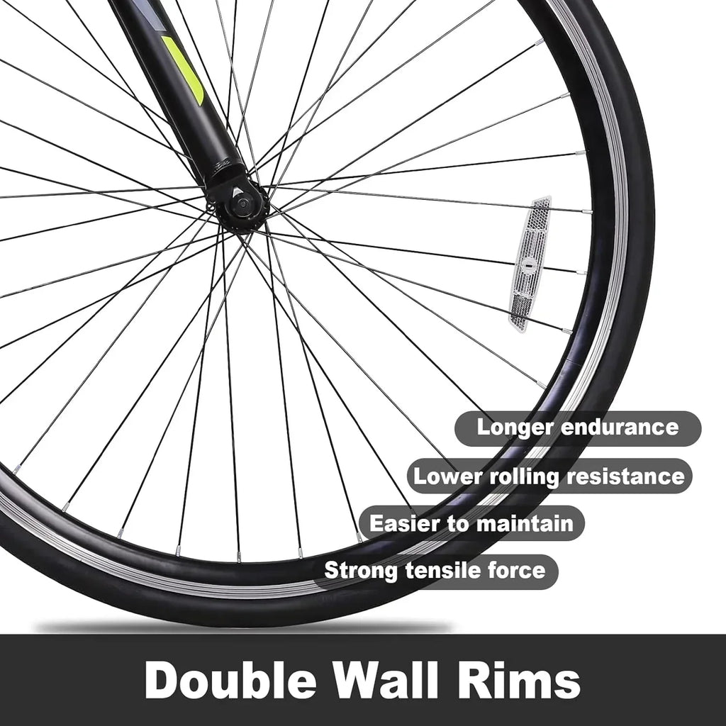 WEIZE Road Bike 700C Wheel City Commuter Bicycle Shimano 14 Speed Drop Bar Racing Adult Bike wourant