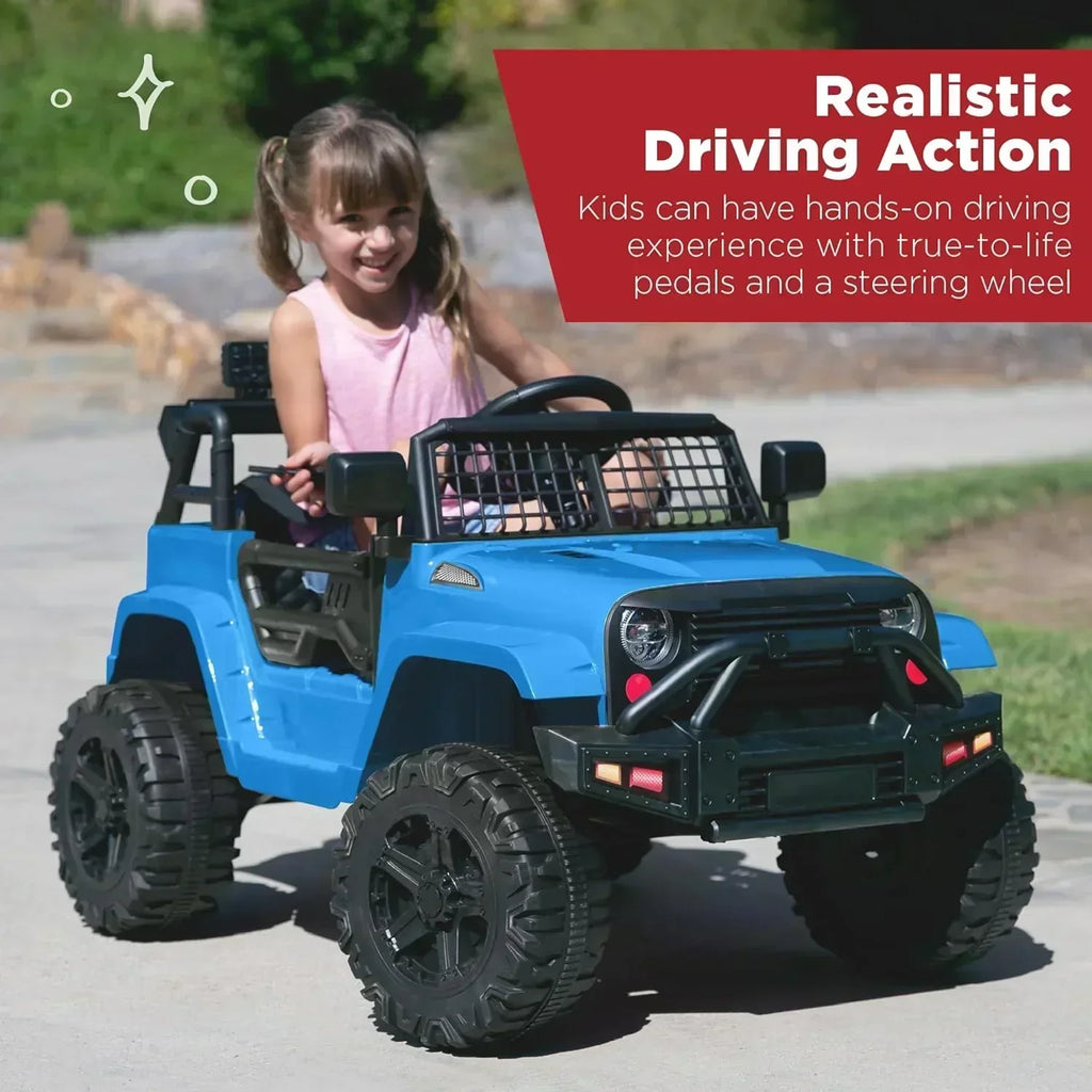 Best Choice Products 12V Kids Ride-On Truck Car with Spring Suspension and LED Lights wourant
