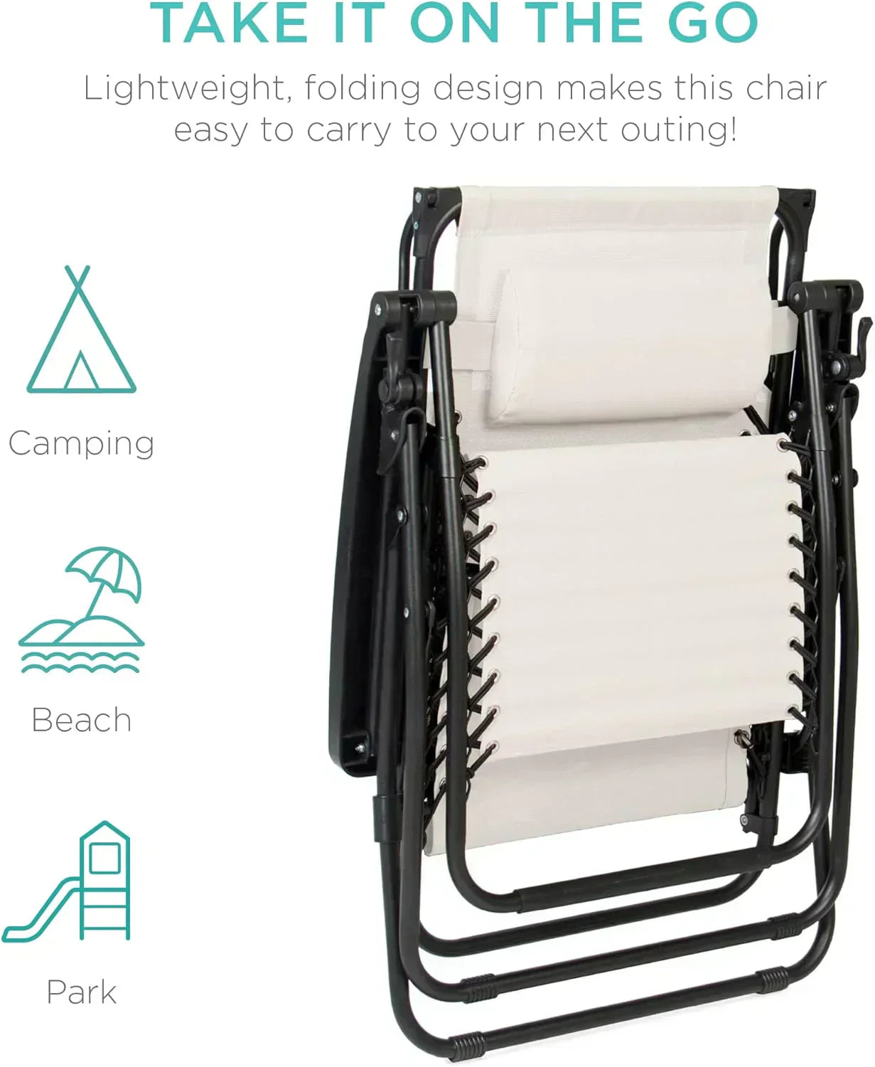 Best Choice Products Folding Zero Gravity Recliner Patio Lounge Chair Adjustable Canopy Shade wourant