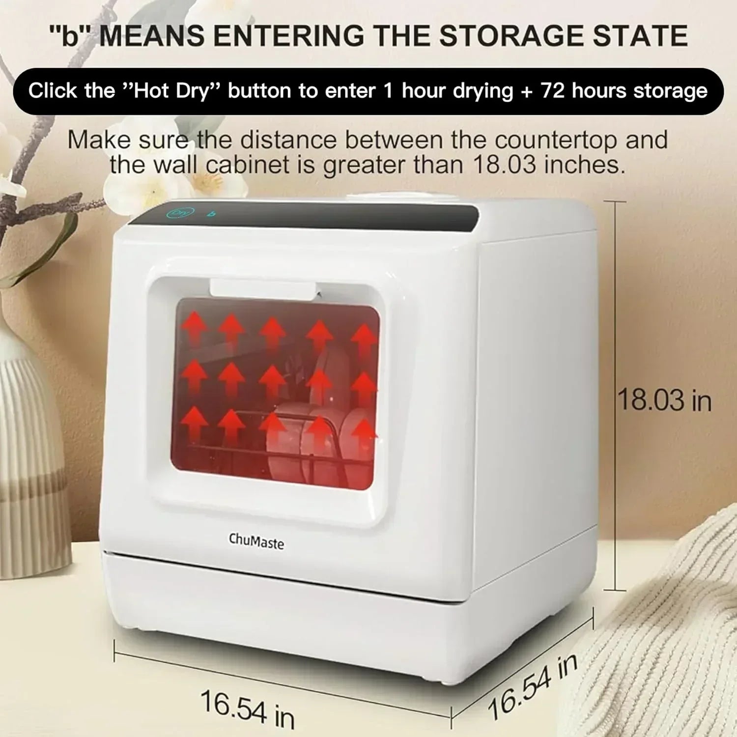 Mini countertop dishwasher Compact dishwasher Double spray arms Portable countertop dishwasher wourant