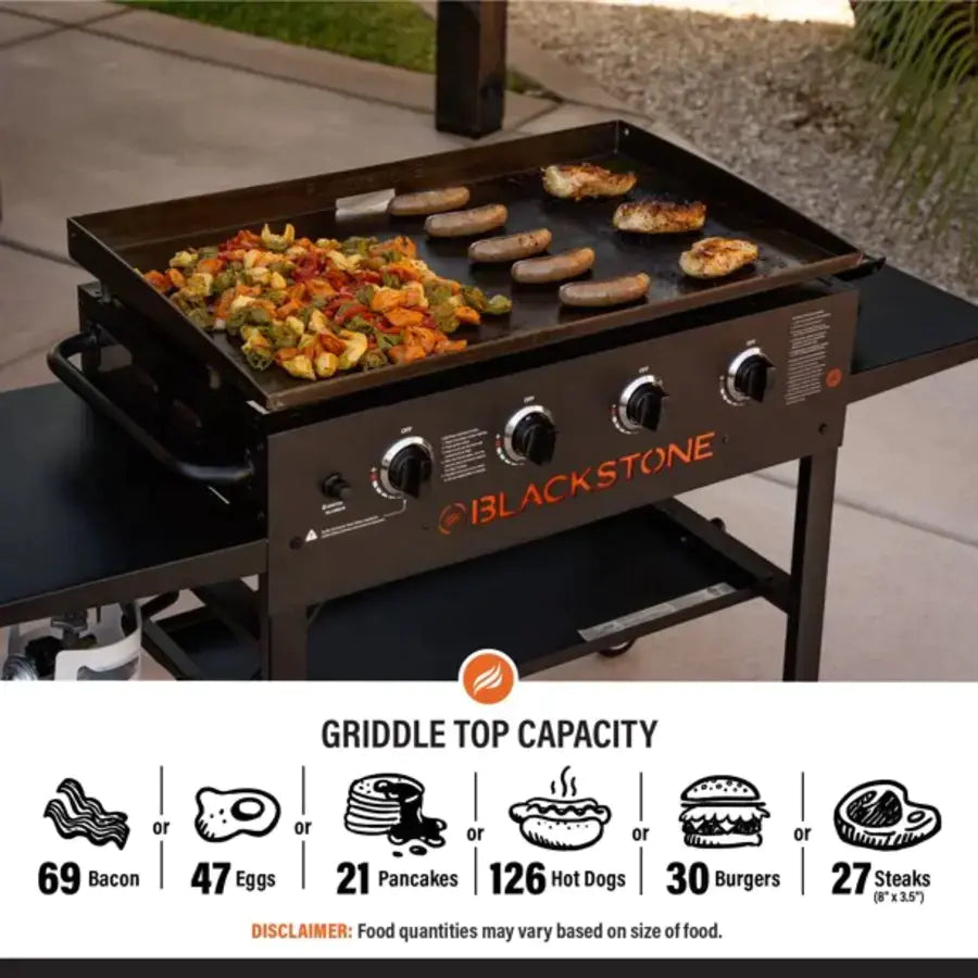 Blackstone 4-Burner 36" Griddle Cooking Station with Side Shelves wourant