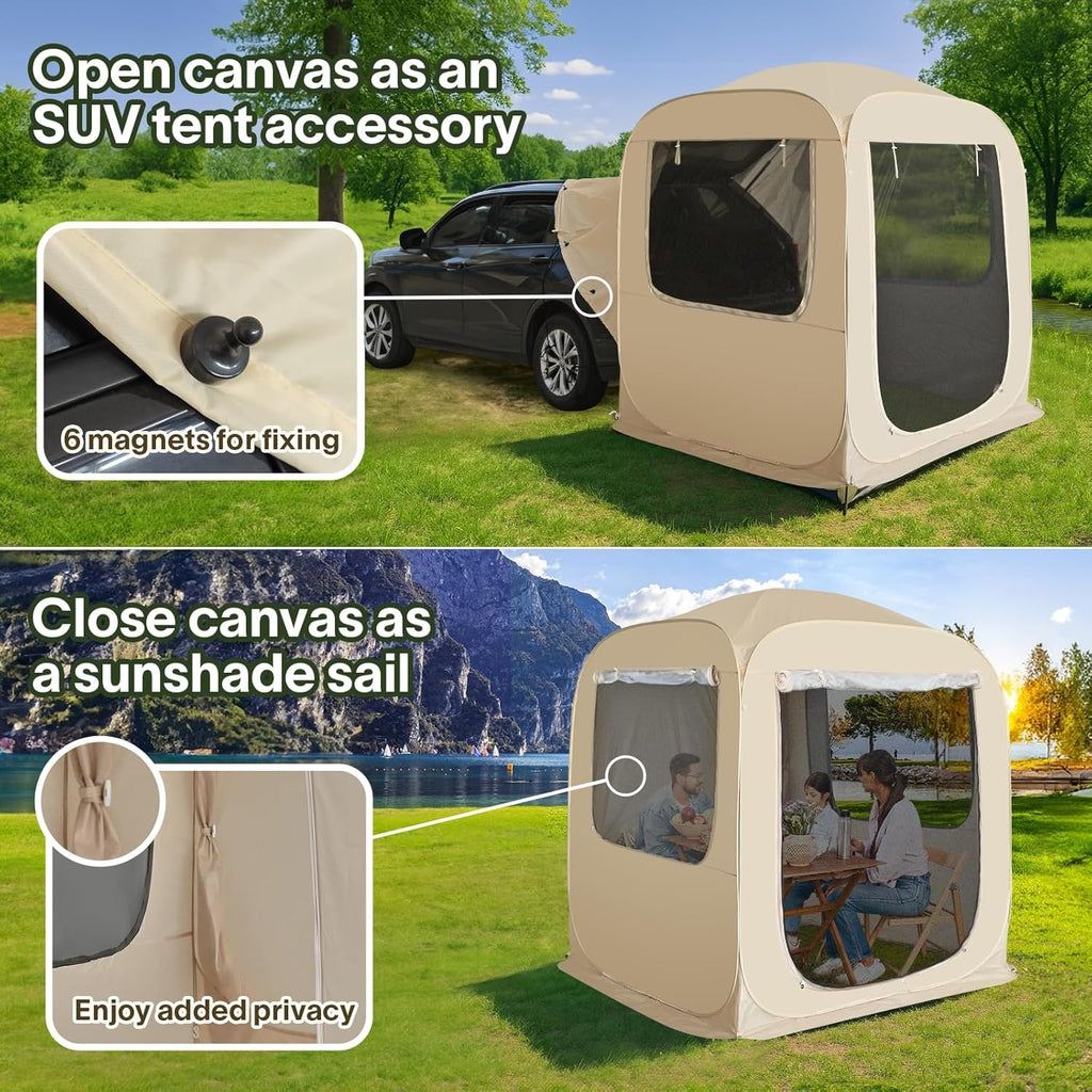 Screen gazebo sleeps 6-10-15 people Igloo-style canopy tent mosquito net on the sides Perfect wourant