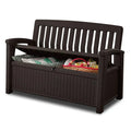 Patio Bench 227 Litre Espresso Brown Seat Chest wourant