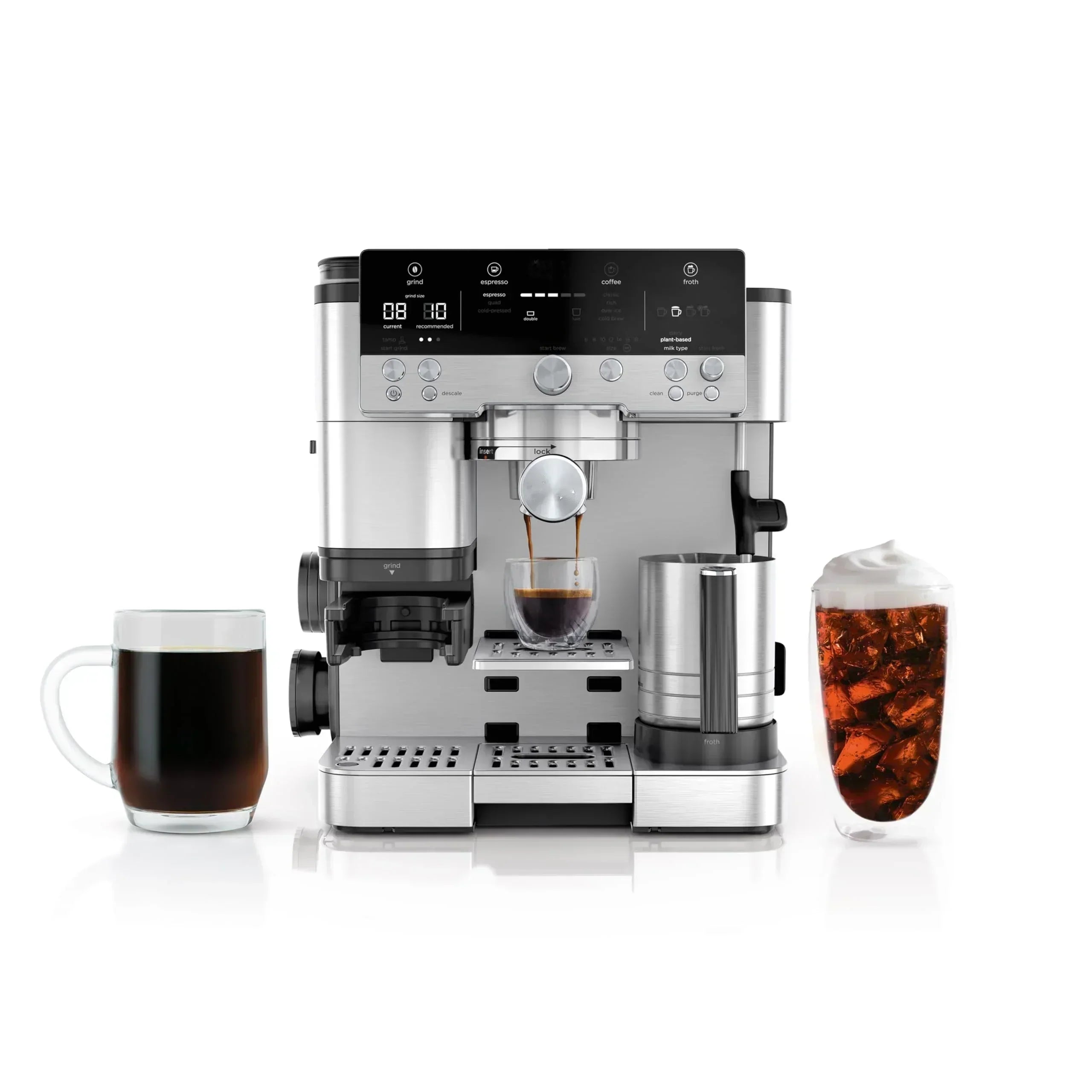 R-ES601 Luxe Café Premier Series Espresso Machine Drip Coffee Cold Brew Grinder Tamper wourant