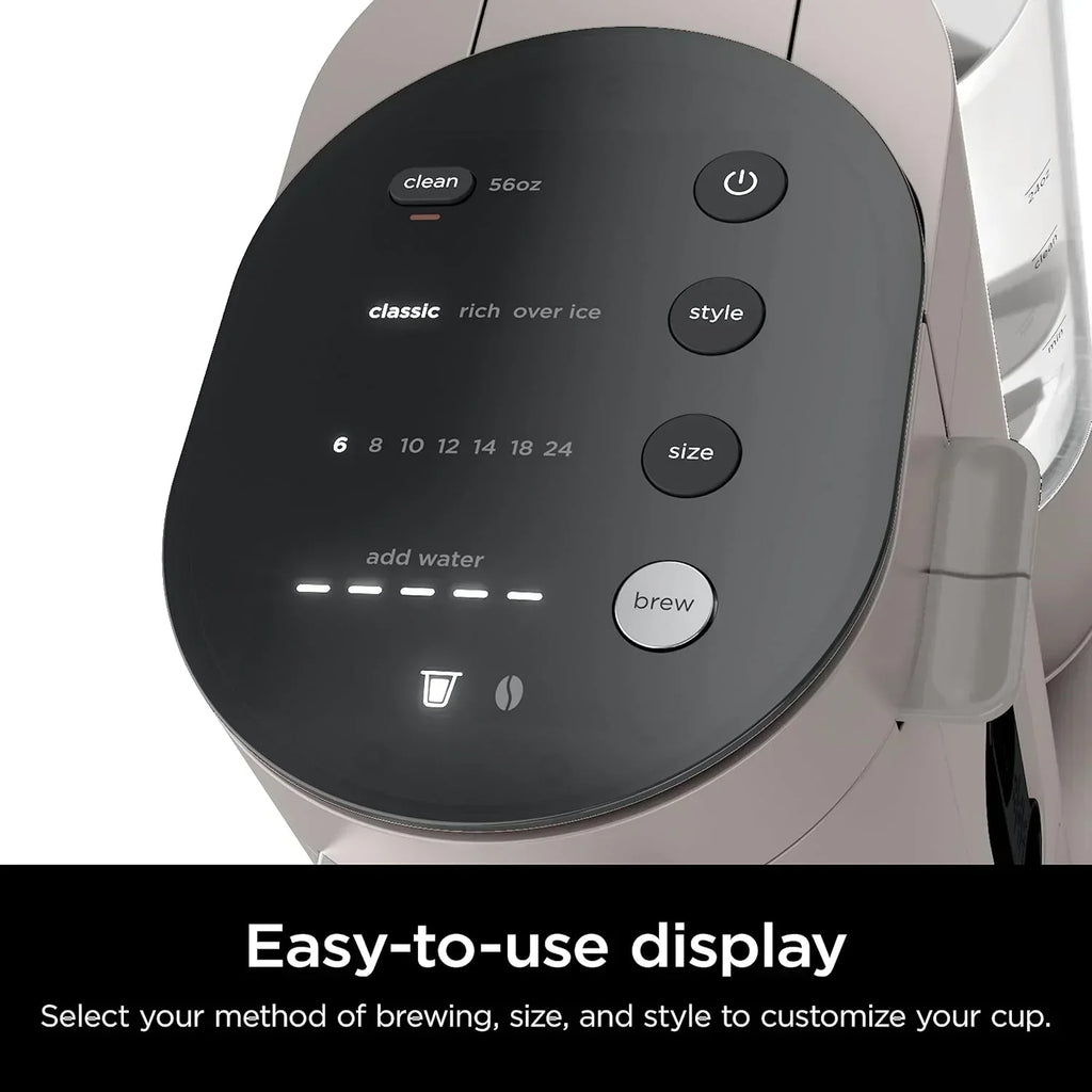 Ninja Pods Grounds Single-Serve Coffee Maker K-Cup Pod Compatible Brews Grounds Compact Design wourant