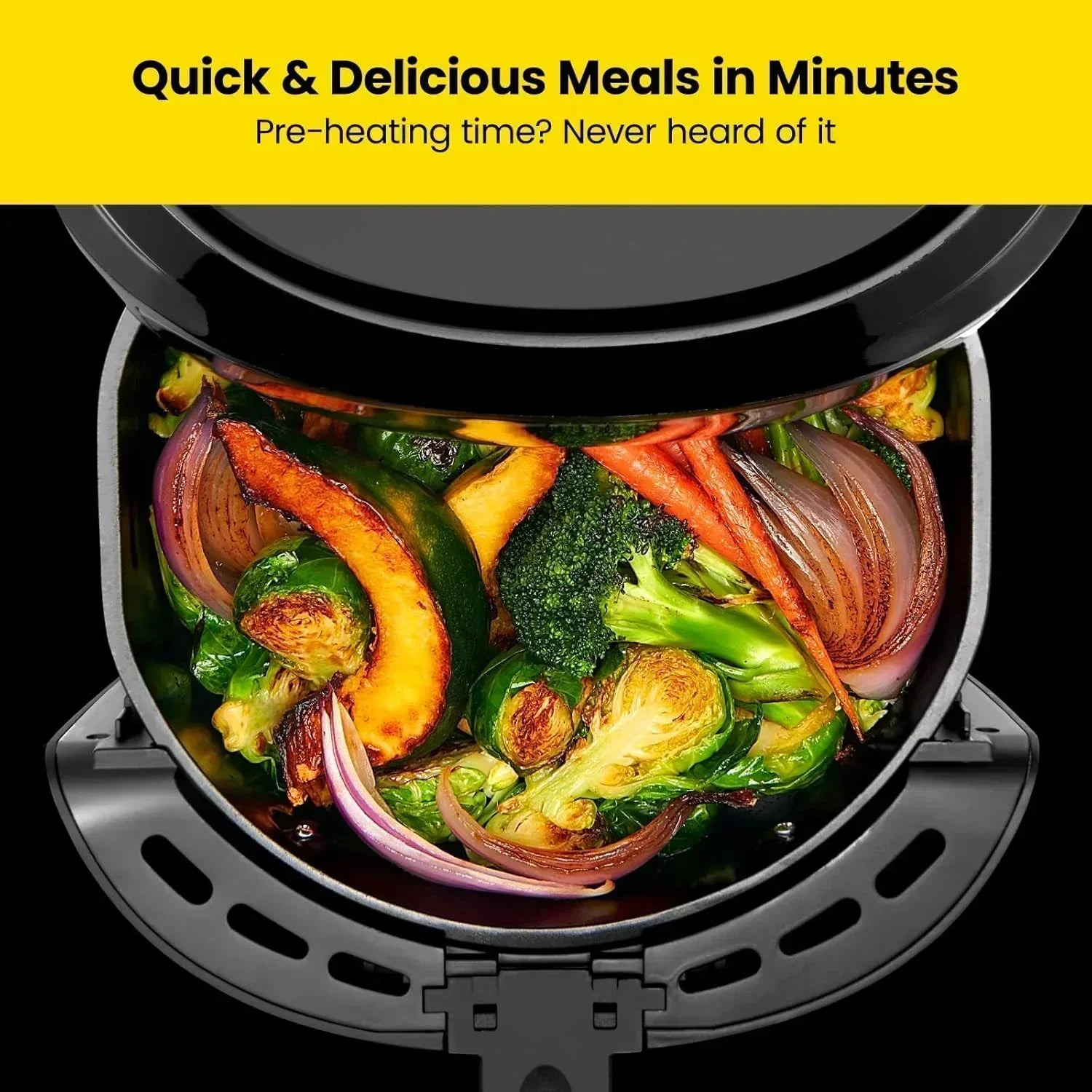 Chefman 6-Quart Double Basket Air Fryer Easy View Window uses two separate nonstick pans wourant
