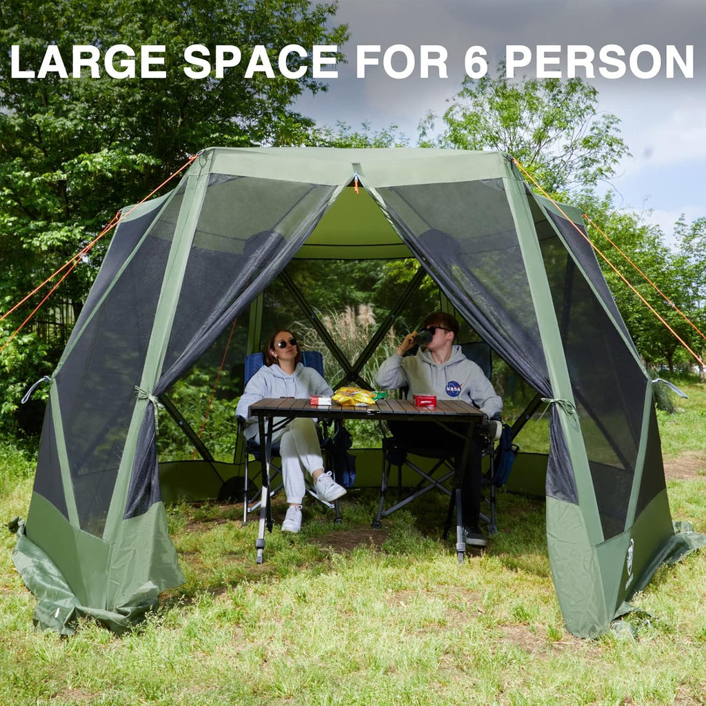 Pop up Screen House Tent for Camping 11.5 x 9.8 ft Instant Screened Gazebo Canopy wourant