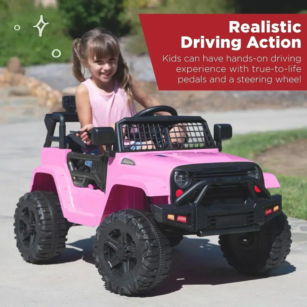 Best Choice Products 12V Kids Ride-On Truck Car with Spring Suspension and LED Lights wourant