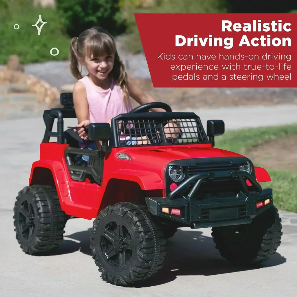 Best Choice Products 12V Kids Ride-On Truck Car with Spring Suspension and LED Lights wourant
