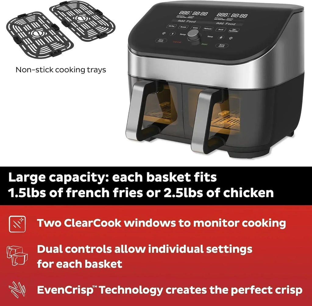 Instant Pot Vortex Plus 6QT Air Fryer with Odor Removal Technology 6-in-1 Function wourant