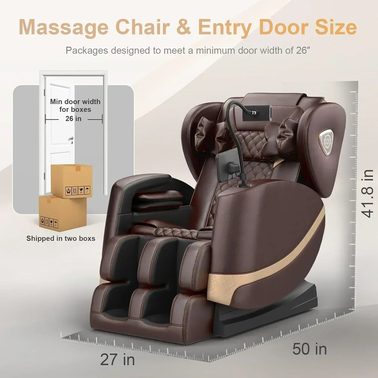 Full Body Massage Chair Zero Gravity Massage Chair with 10 Fixed Rollers Heating Foot Massage wourant