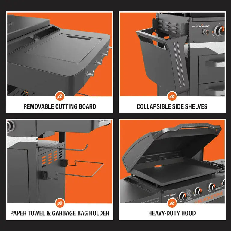 Blackstone ProSeries 5 Burner 28" Propane Griddle with Range Top wourant