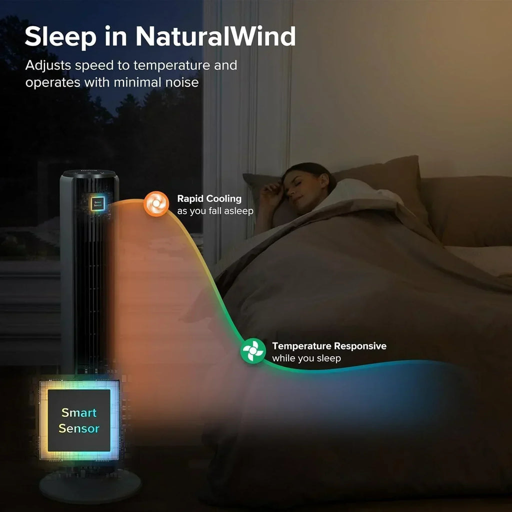 LEVOIT Tower Fan for Bedroom Standing Fan with 28dB Quiet for Sleep Remoter 12H Timer wourant