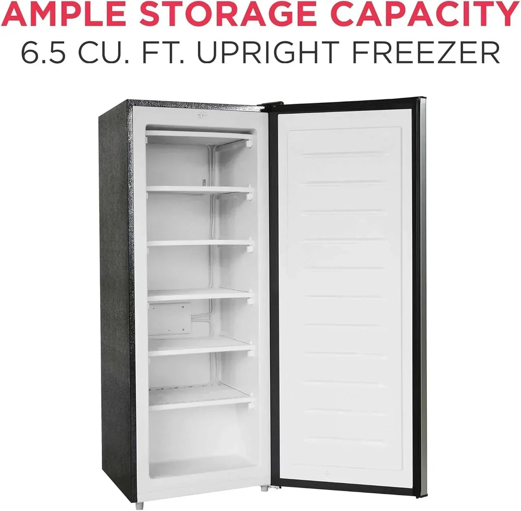 Frigidaire Upright Freezer 6.5 cu. ft. Deep Freeze Vinyl Coated Metal Wire Shelving Compact wourant