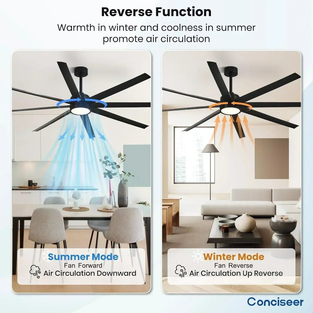 Modern ceiling fan 72 inch bedroom living room library cafe outdoor/industrial wourant