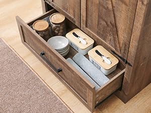 JXQTLINGMU Farmhouse Kitchen Pantry 72" Tall Wood Kitchen Storage Cabinet Adjustable Shelves wourant