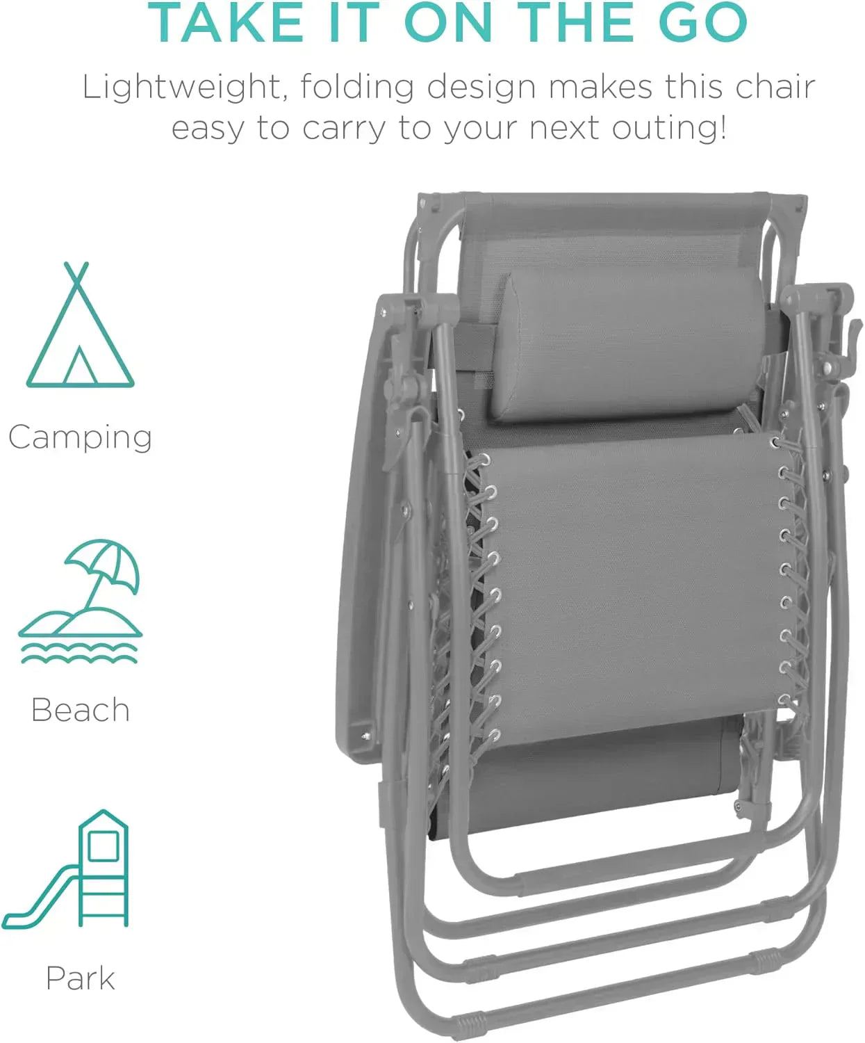 Best Choice Products Folding Zero Gravity Recliner Patio Lounge Chair Adjustable Canopy Shade wourant