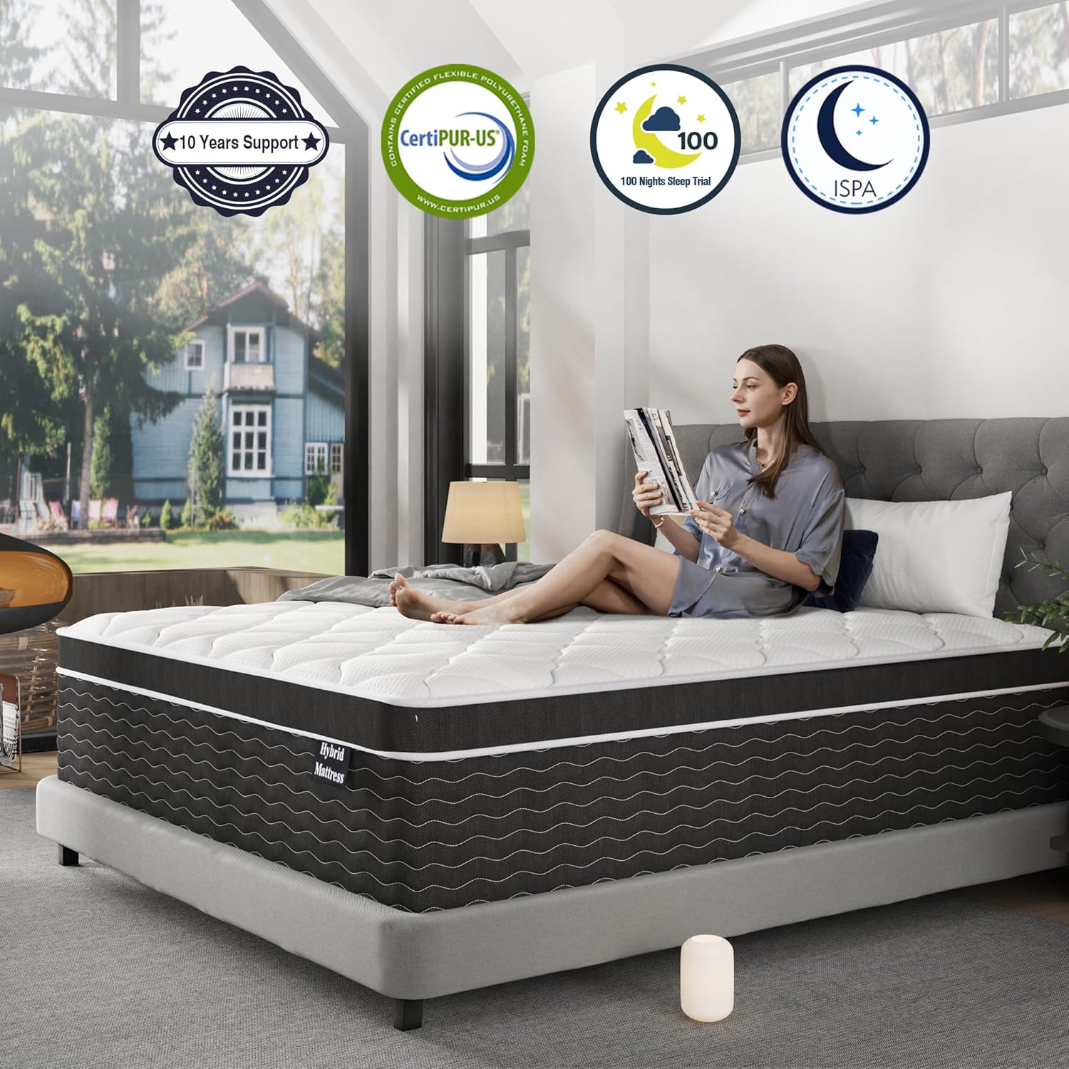 Full Size Mattress 10 Inch Full Size Mattress in a Box Medium Plush Hybrid Mattress wourant