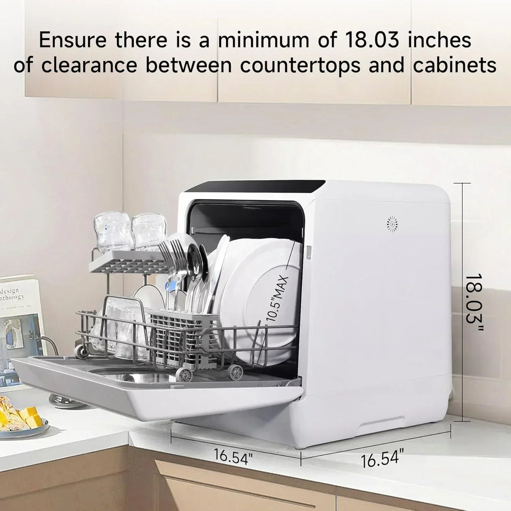 Mini countertop dishwasher Compact dishwasher Double spray arms Portable countertop dishwasher wourant