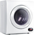 Compact Laundry Dryer 3.5 cu ft Front Load Stainless Steel Clothes Dryers With Exhaust Pipe wourant