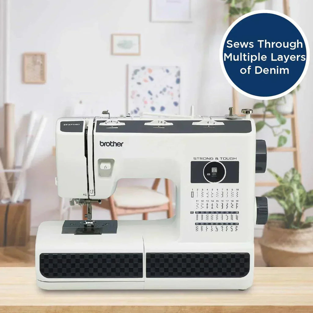 Sewing Machine, Strong Tough 37 Built-in Stitches Free Arm Option 6 Included Feet wourant