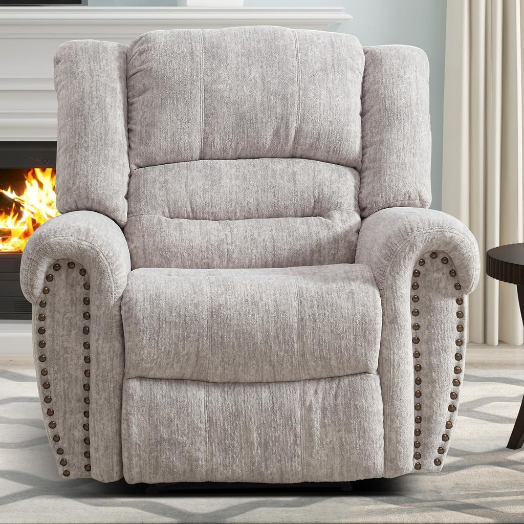 Leather recliner classic traditional manual recliner single sofa for living room wourant