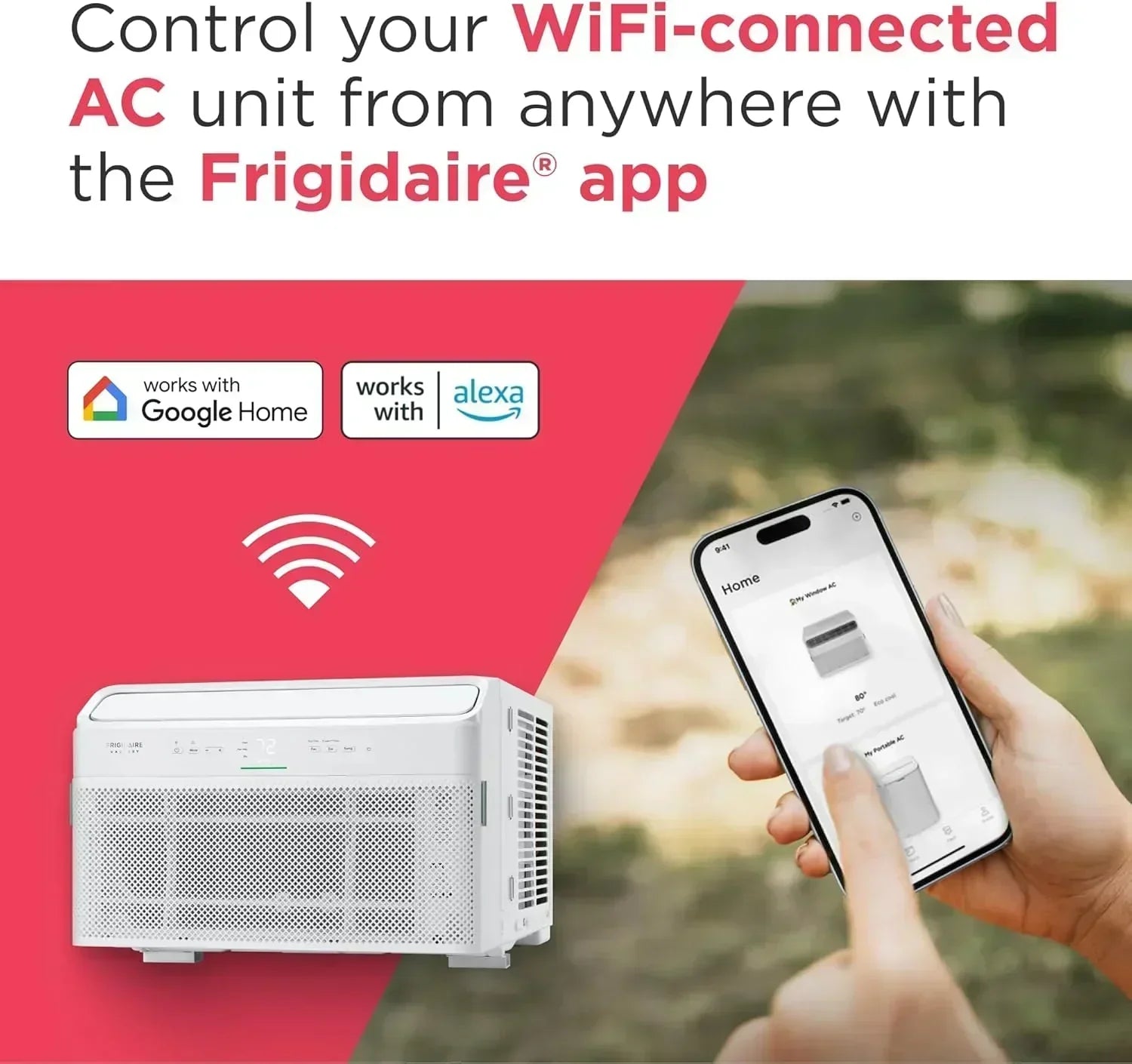 Frigidaire GHWQ103WC1 Inverter Quiet Temp Room Air Conditioner 10,000 BTU with Wi-Fi Connected wourant