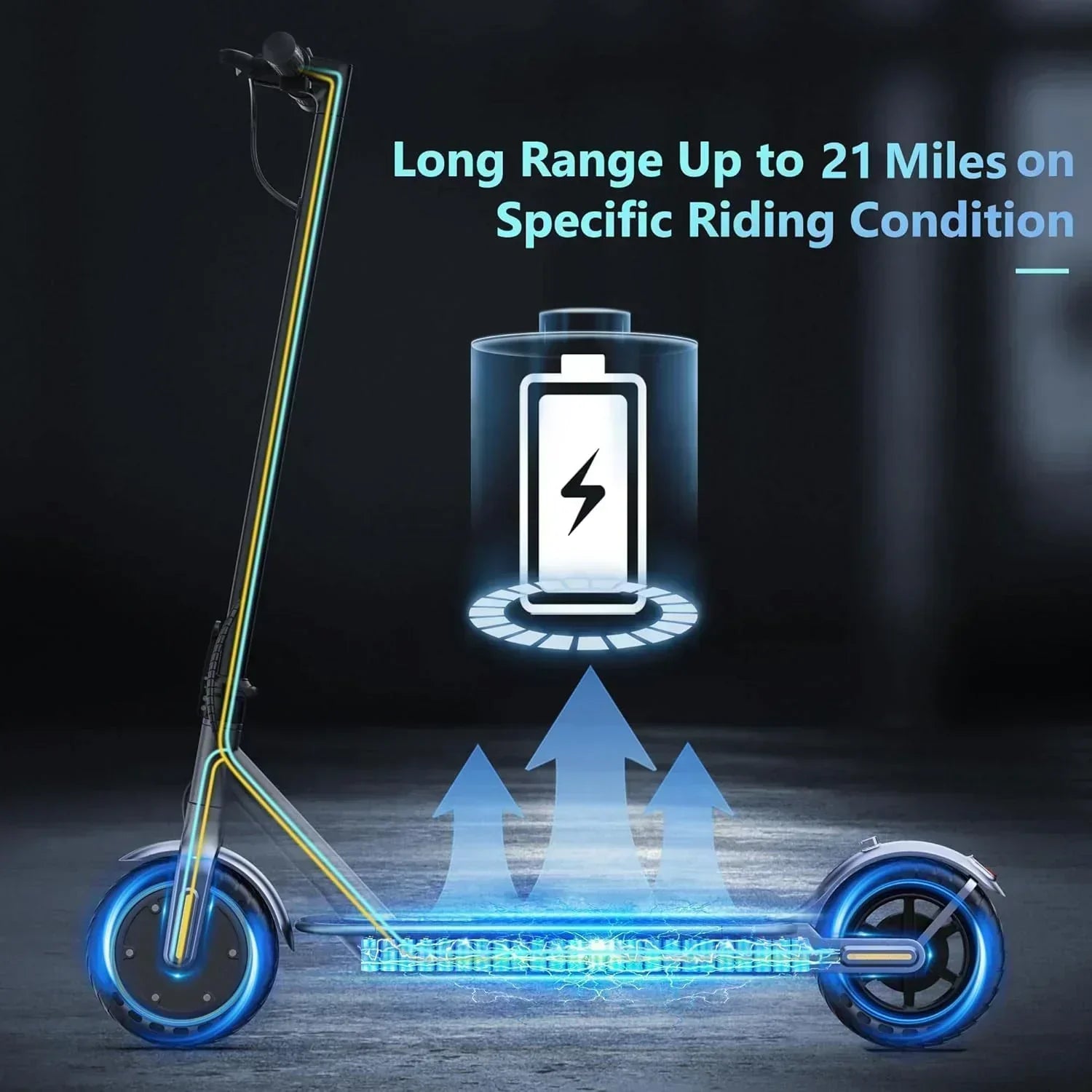 Volpam electric scooter Powerful electric motor Solid tires 28/21/12 mile range wourant
