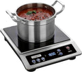 Induction Cooktop Portable Cooker with 8-inch Heating Coil Stainless Steel Countertop Burner wourant