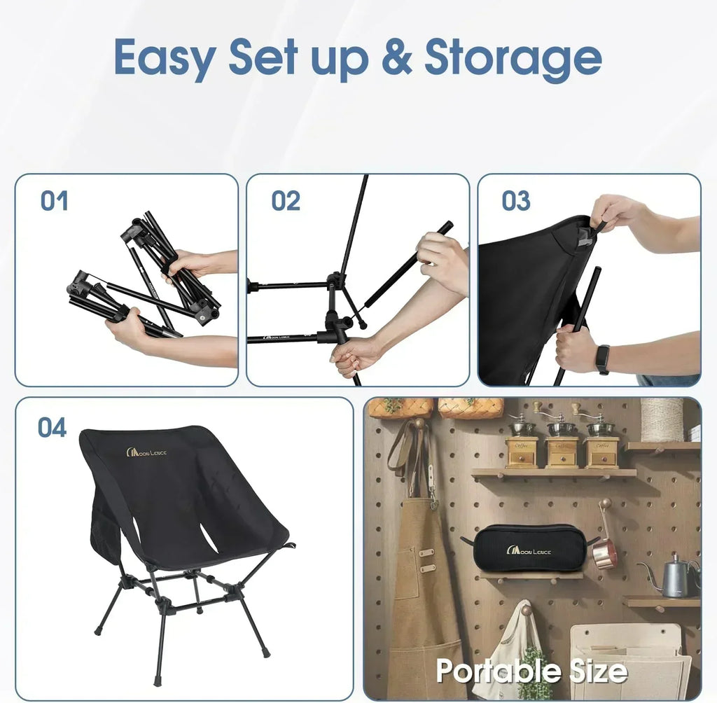 Portable Camping Chair Plus Folding Chair for Backpacking and Hiking wourant